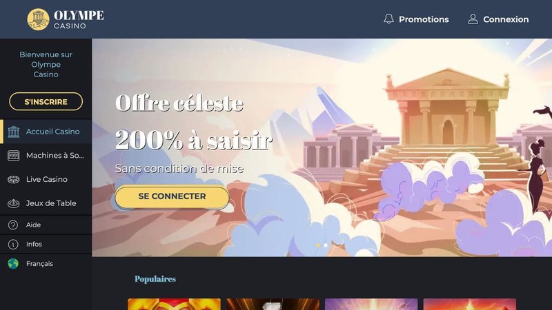 Découvrez les avantages de l'Olympe Casino en ligne : bonus et jeux en France à France